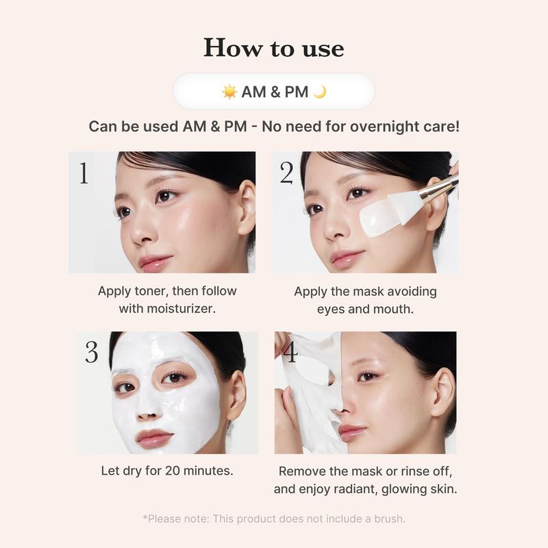 Milky Glow Lock Collagen Duo l Collagen Glazed Milky Glow Wrapping Mask (20-Min Use) + Collagen Glow Booster Milk Serum for Hydration & Radiance, Korean Skincare, K-beauty