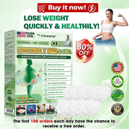 🇺🇸 𝐎𝐟𝐟𝐢𝐜𝐢𝐚𝐥 𝐔𝐒 𝐒𝐭𝐨𝐫𝐞 | 🧑‍⚕️🩺𝐂𝐥𝐞𝐚𝐫𝐞𝐧𝐚® 𝐌𝐨𝐫𝐢𝐧𝐠𝐚 · Moringa · Bee venom · Berberine × NAD+  𝟖-𝐢𝐧-𝟏 𝐀𝐝𝐯𝐚𝐧𝐜𝐞𝐝 𝐍𝐚𝐧𝐨 𝐌𝐢𝐜𝐫𝐨𝐧𝐞𝐞𝐝𝐥𝐞 𝐏𝐚𝐭𝐜𝐡 — 𝐎𝐧𝐜𝐞 𝐃𝐚𝐢𝐥𝐲, 𝐕𝐢𝐬𝐢𝐛𝐥𝐞 𝐑𝐞𝐬𝐮𝐥𝐭𝐬 𝐢𝐧 𝟕 𝐃𝐚𝐲𝐬 (obesity, ｌｏｏｓｅｓｋｉｎ,diabetes, sleep apnea, joint issues, and more For)